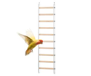 Avian Climbing Ladder - Cage Interior Play Gym Toy, Parakeet Training Ladder with Three Hundred Sixty Swivel Hook | Bird Exercise Equipment For Cockatiel Conure Lovebirds Parrot Perching