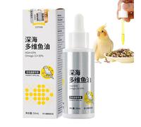 Avian Coat Health Supplement - Parrot Immune Support 50ml,Bird Nutrition Supplement Lovebird Fish Oil for Daily Grooming Home Yard Garden Outdoor Travel Women Men Indoor