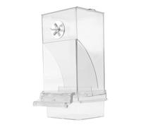 Avian Feeding Station - Smart Pet Habitat, Deluxe Crystal View, 7.28x3.35x2.95 inches Sliding Panel Lock Module | Indoor Outdoor Premium Nutrition Supply, Expandable Rotating Clean Setup
