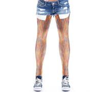AVIAN LEGS Warm Harvest Plush Mesh Tights: High-Waisted Small Net Multicolor Pantyhose With Warm Tint Accents, Soft Thread, One Size (5'3"-5'11" / up to 176 lbs), Multicolor, 6-9