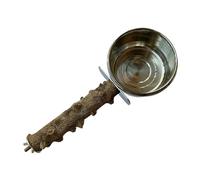 Avian Perch Bar - Timber Mount Station, Food Cup Supporter, Secure Framework | Robust, Metal Reinforced Construction, Comfortable Habitat for Cockatiels, Multiple Uses