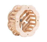 Avian Play - Compact Solid Timber Toy 21x20x7.5cm Stability Focus Foot Conditioning Motion Engagement Aid, Rotating Rocker Entertainment Structure Safe Texture | Enrichment Equipment for