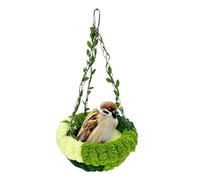 Avian Sanctuary - Bird Nest Frame, Warm Plush Hammock Support, Parrot Bed House, Advanced Habitat Nursing, Household Breeding Equipment, Small Yellow Synthetic Textile Hardware