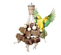 Avian Training Cage Component, Bird Chew Toys, Parakeet Playing Architecture, High Visibility Interaction, Reinforced Resistant Natural Fiber, Efficient Resource Management for Aviary Usage