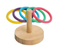 Avian Training Toy, Cognitive Ring Puzzle Kit, Skill Building with Stackable Pieces, Lightweight Pet Enrichment Tool Set, Bird Toy with Bright Style, Activity Accessories for Parakeet and Lovebird
