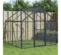 Aviary Anthracite 1.79x2x1.85m Aluminium Outdoor Bird Enclosure Lockable Door HD
