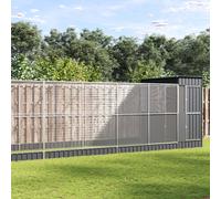 Aviary enclosure Silver Anthracite Galvanised Steel 830x203x216 cm Outdoor Lock