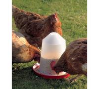 Aviary Feeder Red/transparent 3 Litre 22.5x27cm