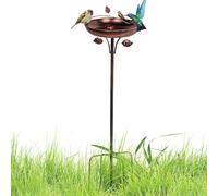 Aviary Fountain - Antique Alloy Courtyard Tall Decorative Bowl Animal Basin Safe Spike Frame Artwork | Classic Moisture Source Sanctuary Patio Meadow Plot Patio Rock