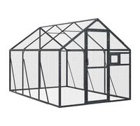 vidaXL Aviary Silver 1.79x3x1.85 m Aluminium, Silver