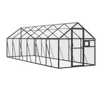 Aviary Outdoor Bird Cage Walk In Chicken Run Coop Silver Aluminium vidaXL