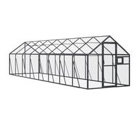 Aviary Outdoor Bird Cage Walk In Chicken Run Coop Silver Aluminium vidaXL