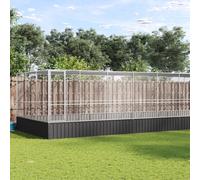 Aviary Outdoor Galvanised Steel Enclosure Silver Anthracite 932x307x212 Lock cm