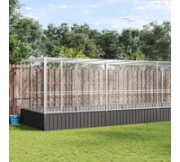 Aviary Outdoor Galvanised Steel Silver/Anthracite 625x207x212 cm Lockable Large