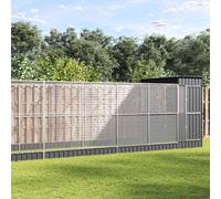 Aviary Silver Anthracite Galvanised Steel 1244x203x216cm Outdoor Large Enclosure