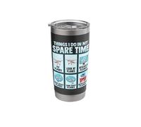 Aviation Airplane Airline Pilot Design for a Student Pilot Stainless Steel Insulated Tumbler
