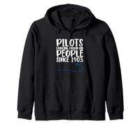 Aviation Airplane Pilots Looking Down On People Since 1903 Zip Hoodie