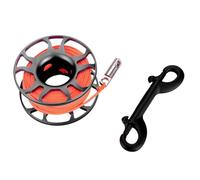 Aviation Aluminum Finger Reel Clip Scuba Diving TECH Spool 30M LINE for Divers (Black)