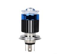 Aviation Aluminum LED Headlight H4 BA20D Red Blue(Blue H4) | Enhanced night visibility, focused spot beam, safe driving, H4 BA20D compatible, red blue for demon eye