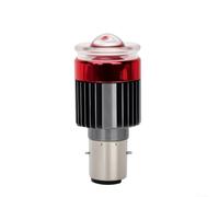 Aviation Aluminum LED Headlight H4 BA20D Red Blue(Red BA20D) | Enhanced night visibility, focused spot beam, safe driving, H4 BA20D compatible, red blue for demon eye