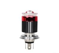 Aviation Aluminum LED Headlight H4 BA20D Red Blue(Red H4) | Enhanced night visibility, focused spot beam, safe driving, H4 BA20D compatible, red blue for demon eye
