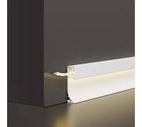 Aviation Aluminum Skirting Board Cover, Thickened Safeguard Wall Edge Baseboard High Hardness Channel Skirting Baseboard, Self Adhesive Led Diffuser Channel Skirting