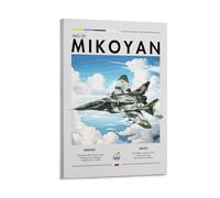 Aviation Art Plane Fighter Art Poster MiG-29 Wall Art Poster Prints Home Decor Picture Canvas Painting Posters 08x12inch(20x30cm)