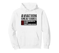 Aviation Cheat Codes Funny Pilot Squawk Emergency Pullover Hoodie
