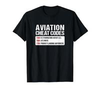 Aviation Cheat Codes Value Graphic T-Shirt, Men, Black, L