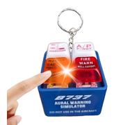 Aviation Cockpit Safety Button - Warning Sound Simulator With Led Light | Pilot Keychain | Aircraft Engine Start Design Key Holder For Flight Enthusiasts Travelers Collectors Men Women