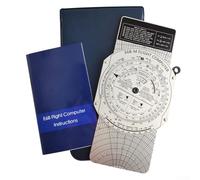 Aviation E6B Flight Computer Circular Slide Rule Plotter for Pilot Training Navigation Wind Vectoring Fuel Consumption Ground Manual Mechanical Calculator Tool(E6B)
