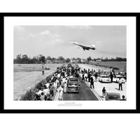 Aviation Framed Crowd Watch Concorde First Flight in UK 1969 Photo Memorabilia