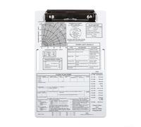 Aviation Knee Board Aluminium IFR VFR Pilots Writing Pad with Holder for Checklists Cards Manuals Cockpit Accessories 24 x 16 cm VFR
