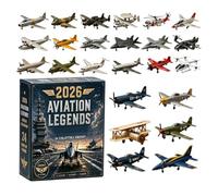 Aviation Legends Ornaments, 24 Day 2D Acrylic Christmas Countdown Calendar | Aviation Lovers And Collectors, Festive Holiday Decor For Home, Office, Bedroom, Study, Desk, Shelf And Mantel
