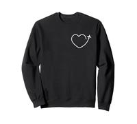 Aviation Lover Heart Flight Path Wanderlust Traveler Sweatshirt