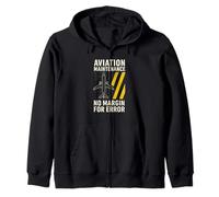 Aviation Maintenance No Margin for Error Aircraft Mechanic Zip Hoodie