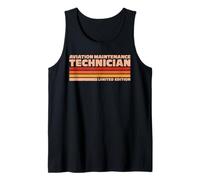 Aviation Maintenance Technician Retro Sunrise Tank Top
