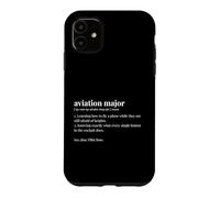 Aviation Major Dictionary Definition Aerospace Student Case for iPhone 11