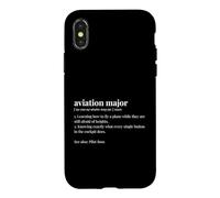 Aviation Major Dictionary Definition Aerospace Student Case for iPhone X/XS
