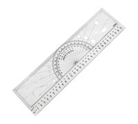 Aviation Navigation Plotter Ruler for Pilots - Portable Route Planning Tool with Clear Printed Scales, 31.7 cm x 8.5 cm Transparent Plastic Flight Planning Aid