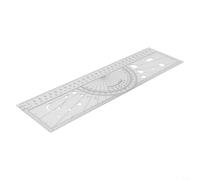 Aviation Navigation Plotter Vector Ruler for Pilots - Clear Scale Flight Planning Tool with Rotating Azimuth for WAC Charts & Route Plotting - Transparent Plastic 12.5 Inch