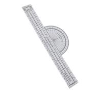 Aviation Navigation Plotter with Fixed Grid for Flight Planning - 1: 500000/1:1000000/1:250000 Scales Transparent Plastic Ruler for Pilots Student Instructor Training