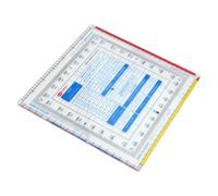 Aviation Navigation Ruler with Directional Protractor and Flight Scale for Pilots, Students & Drafting Professionals - 14 x 14.5 cm Pla