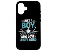 Aviation Passion Just A Boy Who Loves Airplanes Young Pilots Case for iPhone 16