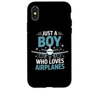 Aviation Passion Just A Boy Who Loves Airplanes Young Pilots Case for iPhone X/XS