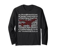 Aviation Phonetic Alphabet Pilot Airplane Cadet Long Sleeve T-Shirt