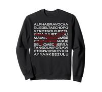 Aviation Phonetic Alphabet Pilot Airplane Cadet Sweatshirt