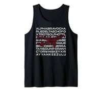 Aviation Phonetic Alphabet Pilot Airplane Cadet Tank Top