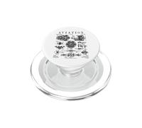 Aviation Pilot Airplane Engine Aircraft Vintage Patent PopSockets PopGrip for MagSafe