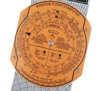 Aviation Plotter 360 Degree Rotation Slide Rule for Flight Navigation, Transparent ABS Protractor with Scale for Pilot Training and Route Planning, CRP-1 Orange(A)